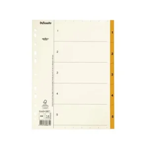 Pappregister Servo A4 1-5 orange flik