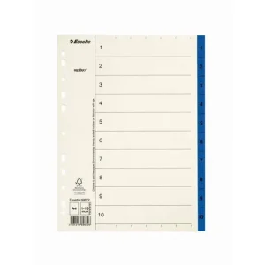 Pappregister Servo A4 1-10 blå flik