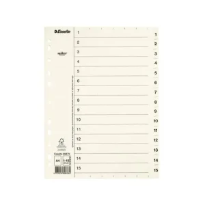 Pappregister Servo A4 flikar 1-15 vit