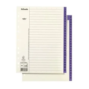 Pappregister Servo A4 1-52 lila flik