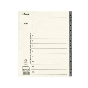 Pappregister Servo System A4+ 1-12 grå