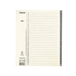 Pappregister Servo System A4+ 1-31 grå