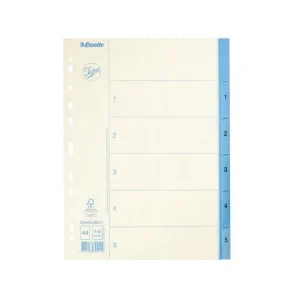 Pappregister JOPA A4 1-5 vit/blå