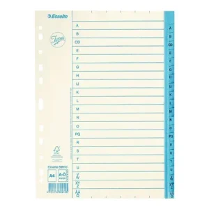 Pappregister JOPA A4 A-Ö vit/blå