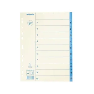 Pappregister JOPA A4 1-10 vit/blå