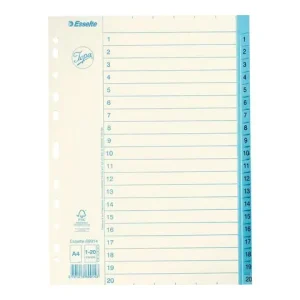 Pappregister JOPA A4 1-20 vit/blå