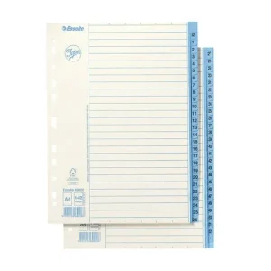 Pappregister JOPA A4 1-52 vit/blå