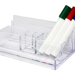 Penn-och prylställ Plexi transparent