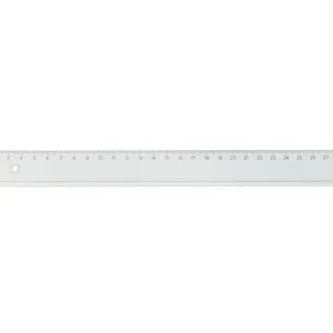 Linjal 30 cm cm/mm-gradering plast 10/fp