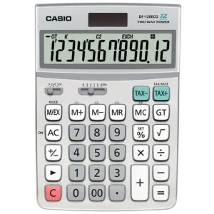 Bordsräknare CASIO DF-120ECO grå