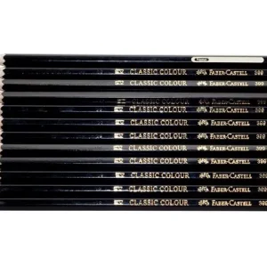 Färgpenna FABER-CASTELL svart 12/fp
