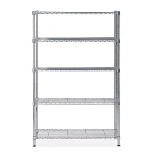 Hylla ALBA 5 hyllplan 200x120x35cm krom