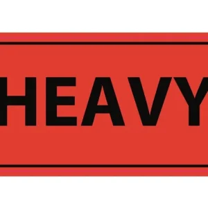Varningsetikett Heavy 1000/rl