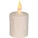 Blockljus STAR T Paula LED 11,5cm beige
