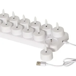 Värmeljus STAR T Flamme LED m/laddare