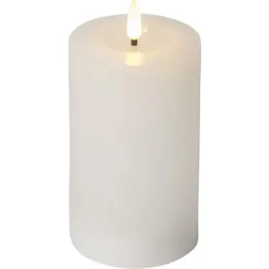 Blockljus STAR T Flamme LED 15cm vit