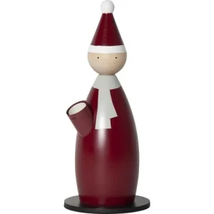 Elljusstake Tomte 1 ljus trä