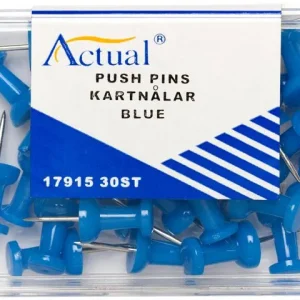 Kartnålar ACTUAL cylinderformad blå30/fp