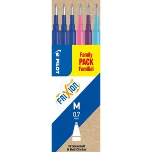 Refill PILOT Frixion 0,7mm 4 färger 6/fp