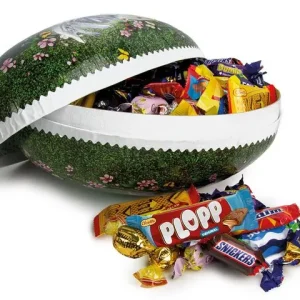 Påskägg 25cm inslaget godis 1,3kg