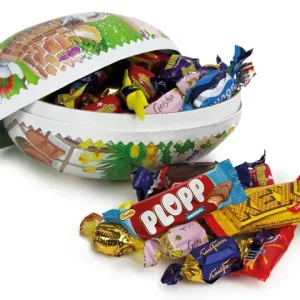 Påskägg 18cm inslaget godis 500g