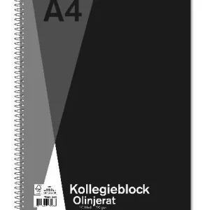 Kollegieblock SOL A4 70g 70 blad olinj.