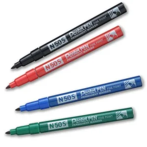 Märkpenna perm. PENTEL N50S rund blå
