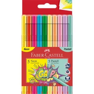 Fiberpenna FABER neon och pastell 10/fp