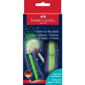 Glitterfärg FABER Glow inthe dark 2x12ml