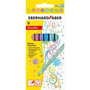 Fiberpenna FABER Glitter pastel 8/fp