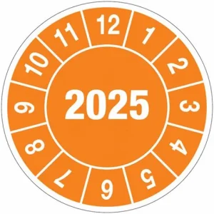 Kontrollmärke 2025 10mm 104/fp