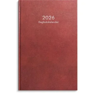 Dagbokskalender 2026 röd