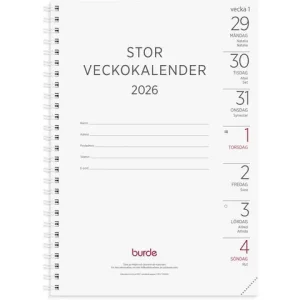 Stor Veckokalender refill 2026