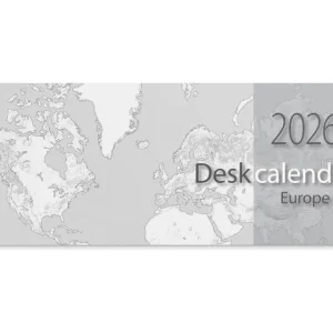 Desk calendar Europe 2026