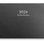 Veckokalender 2026 plast svart