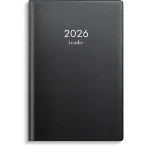 Kalender Leader 2026 plast svart