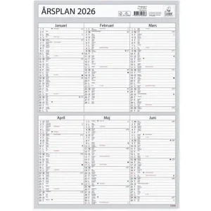 Väggkalender Årsplan 2026