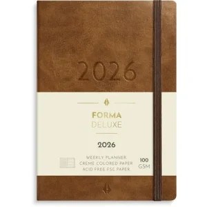 Liten Veckokal. Forma Deluxe 2026 brun