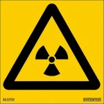 Dekal Radioaktiva ämnen 80x80mm
