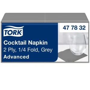 Servett TORK Cocktail 2-lags grå 200/fp