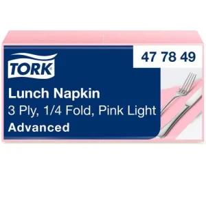 Servett TORK Lunch 3-lags ljrosa 150/fp