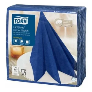 Servett TORK LinStyle blå 39x39cm 50/fp