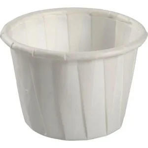 Plissébägare Ø4,4cm 30ml vit 250/fp