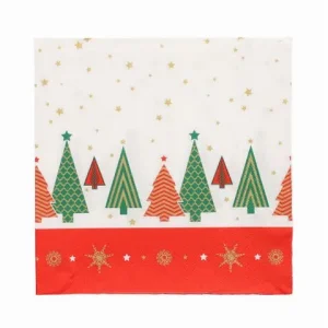 Servett Xmas Trees 3-lags 33x33cm 100/fp