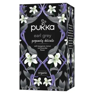 Te PUKKA Svart Gorgeous Earl Grey 20/fp