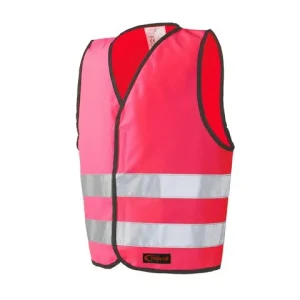 Reflexväst med Kardborre M rosa