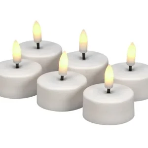 Värmeljus KONSTSMIDE LED timer vit 6/fp