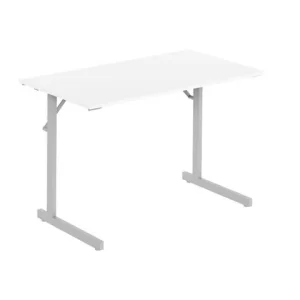 Fällbord 1200x500x715x18 vit/silv