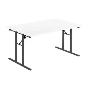 Fällbord 1600x800x730x25 vit/svart