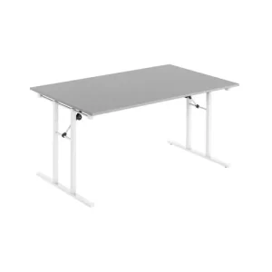 Fällbord 1600x800x730x25 grå/vit